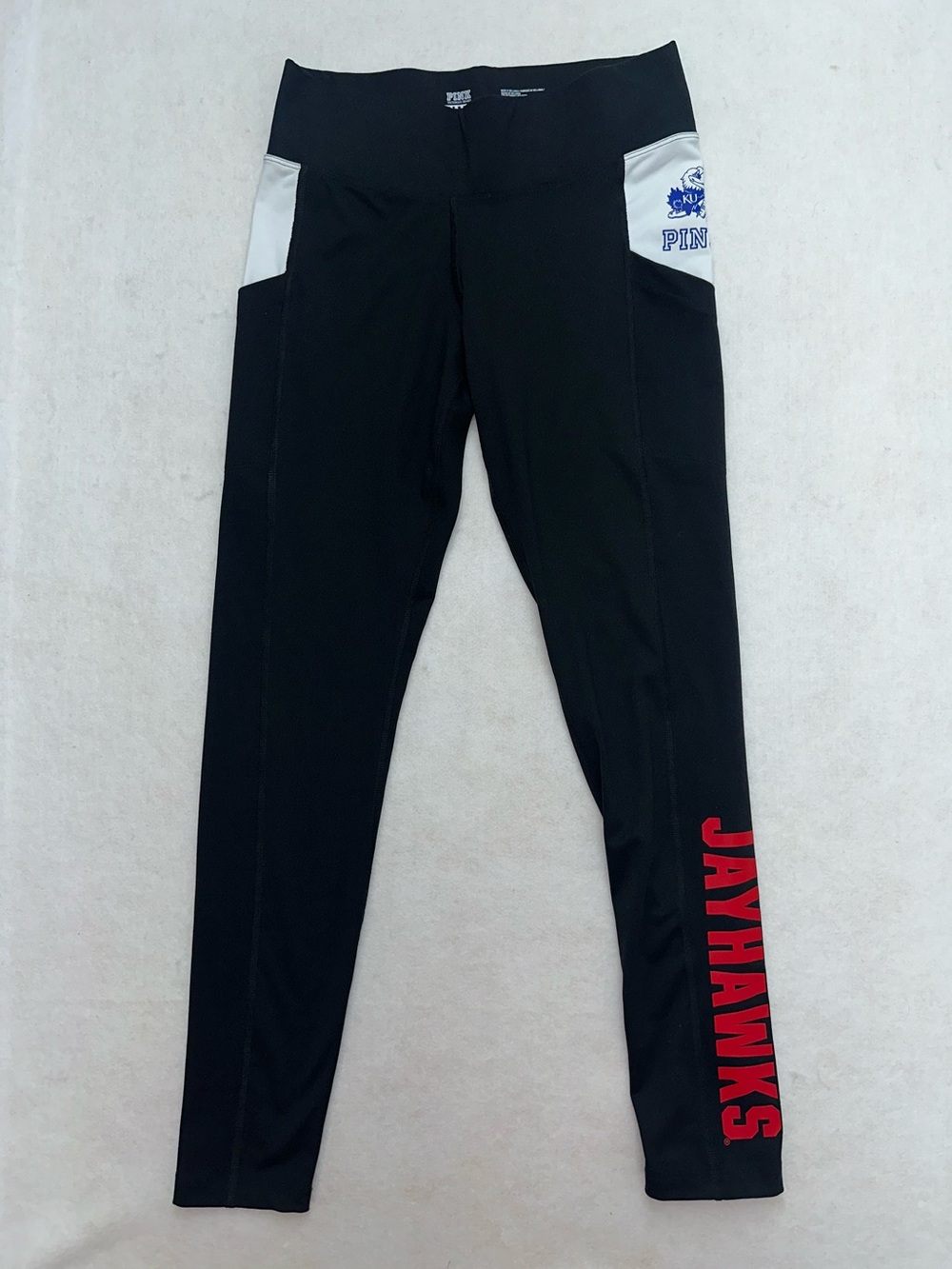 Victoria’s Secret PINK Kansas University KU Jayhawks Ultimate Yoga Leggings Sz S